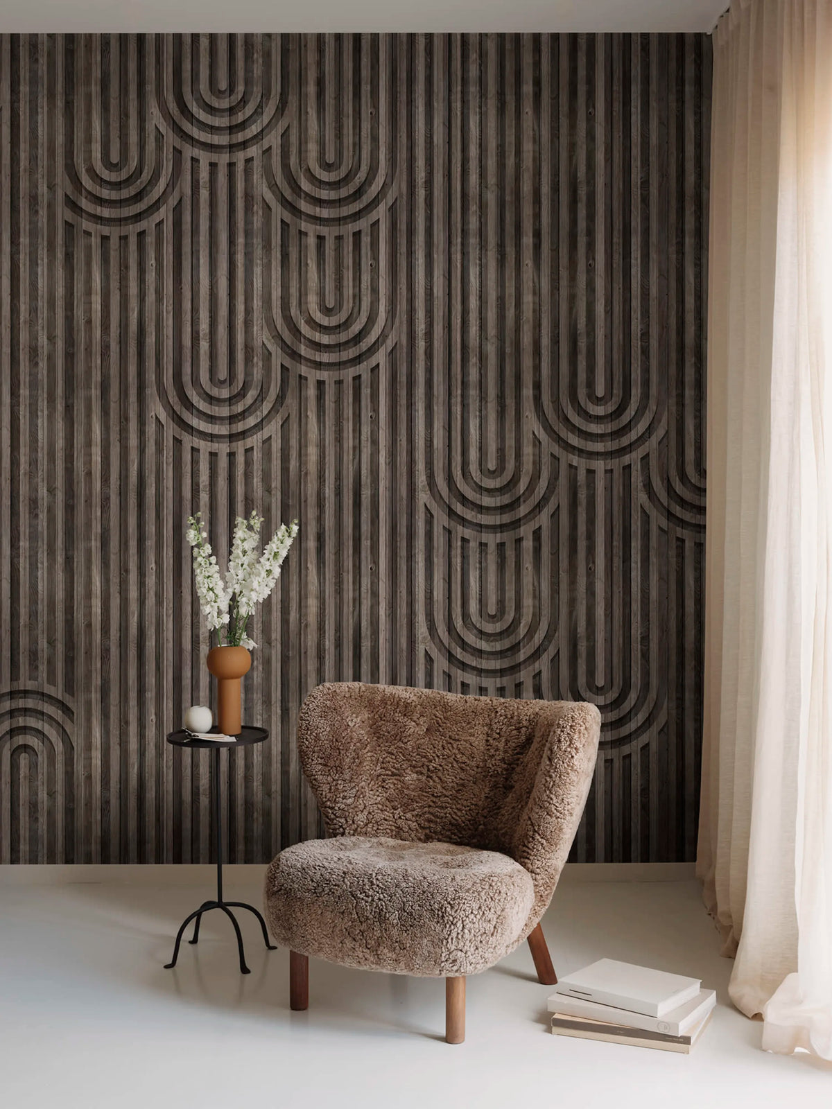 Happy Hills, Walnut Mural Wallpaper - room preview 03