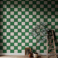 Porcelain Tiles, Green Mural Wallpaper - room preview 03