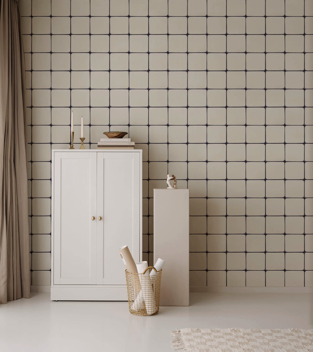 Porcelain Tiles, Clay Mural Wallpaper - room preview 03