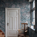 Marbling, Blue Mural Wallpaper - room preview 03