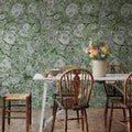 Marbling, Green Mural Wallpaper - room preview 03