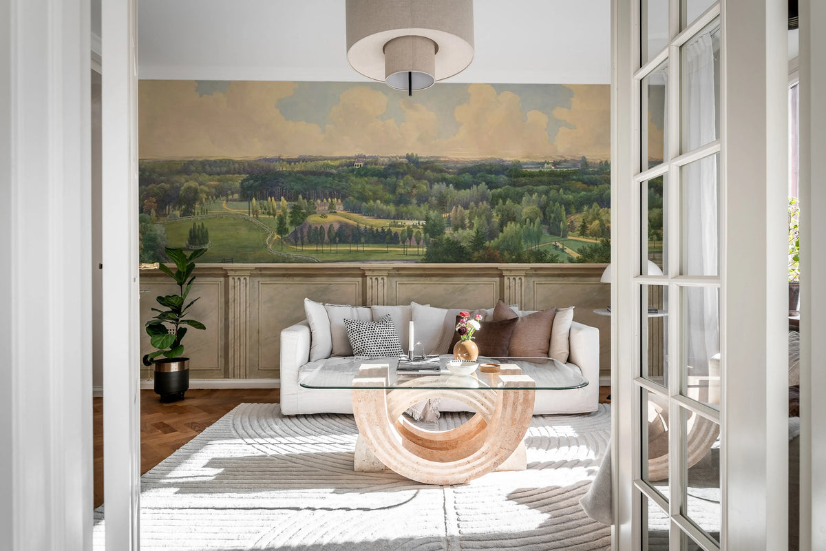 Panorama Views, Vintage Gold Mural Wallpaper - room preview 03
