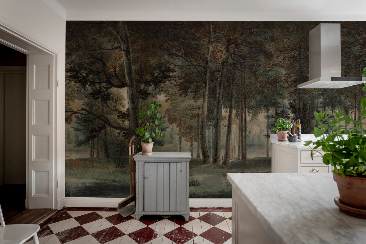 Lovers Forest, Midnight Mural Wallpaper - room preview 03