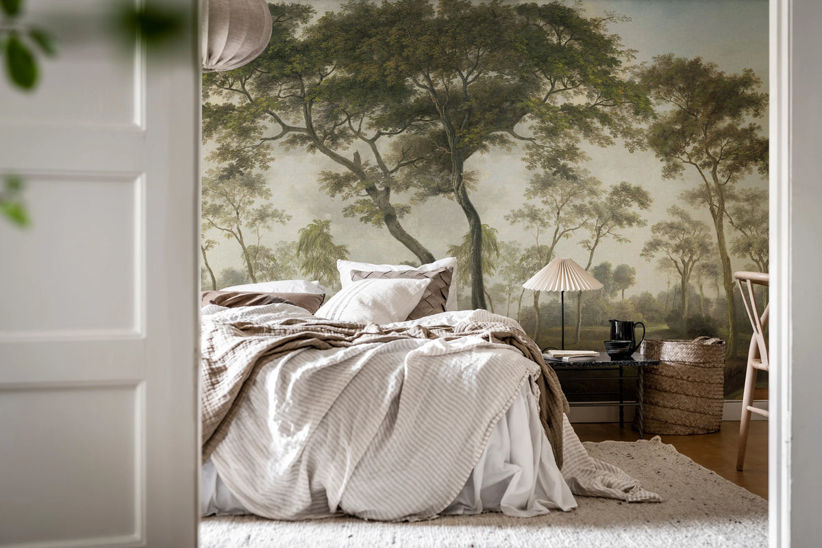 The Green Forest, Morning Mural Wallpaper - room preview 03