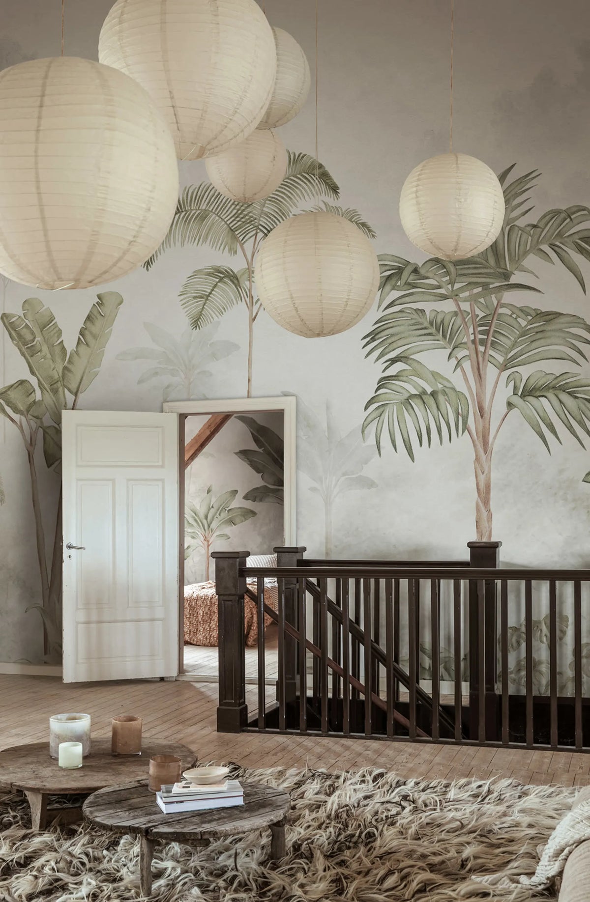 Jungle Horizon, Vintage Mural Wallpaper - room preview 03