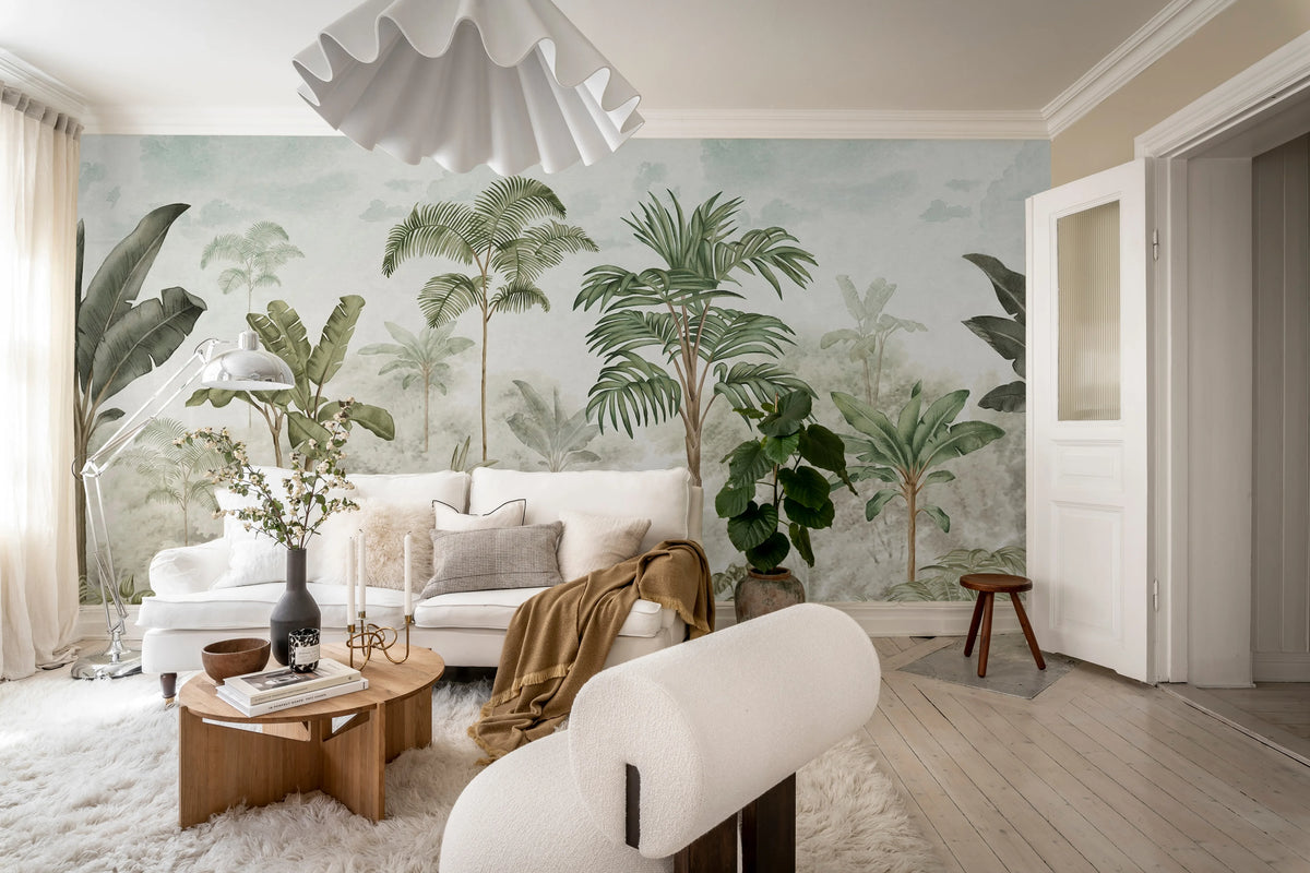 Jungle Horizon, Green Mural Wallpaper - room preview 03