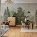 Mountain Horizon, Green Mural Wallpaper - room preview 03