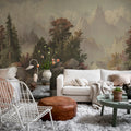Mountain Horizon, Vintage Mural Wallpaper - room preview 03