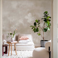 Vintage Clouds, Beige Mural Wallpaper - room preview 03