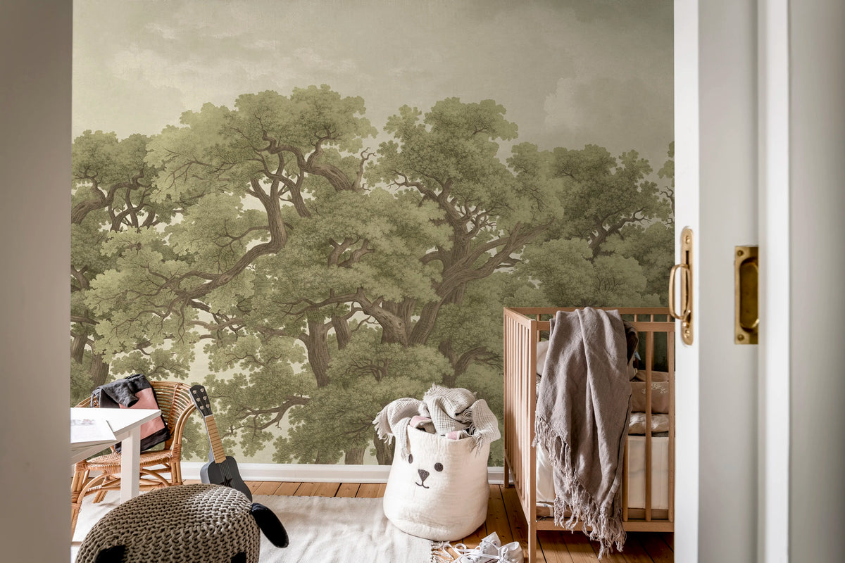 Vintage Oaks, Vintage Mural Wallpaper - room preview 03