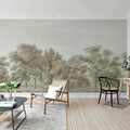 Whispering Forest, Beige Mural Wallpaper - room preview 03