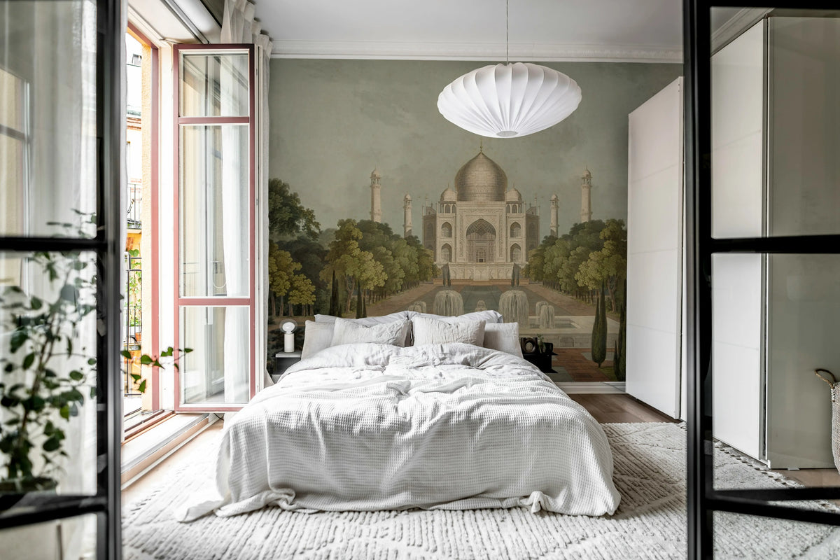 Palace Garden, Green Mural Wallpaper - room preview 03
