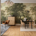 The Vintage Grove, Green Mural Wallpaper - room preview 03