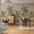 Banana Tree Jungle, Beige Mural Wallpaper - room preview 03