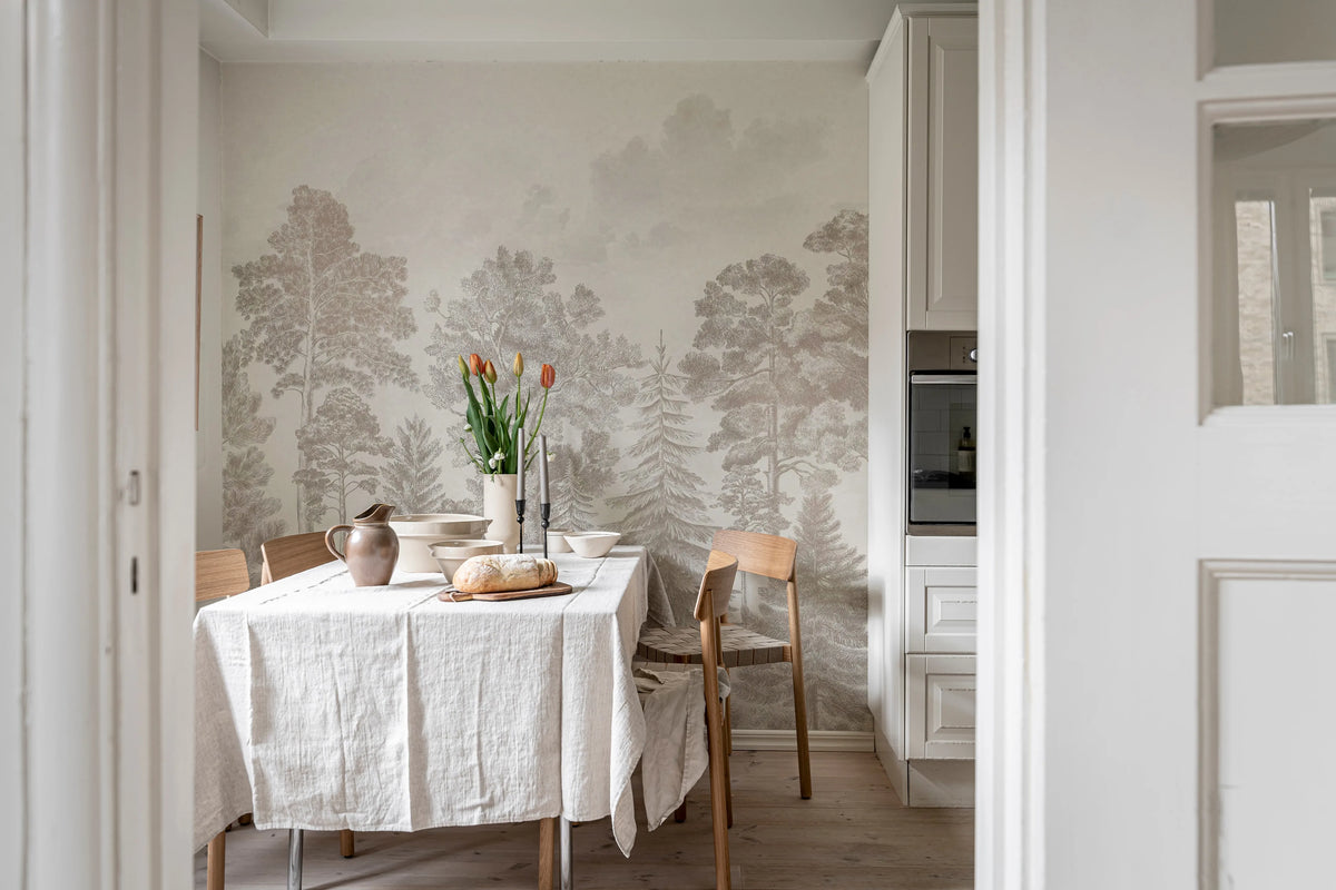 Scandinavian Bellewood, Vintage Mural Wallpaper - room preview 03