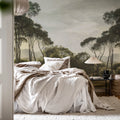 Pine Wood, Green Mural Wallpaper - room preview 03