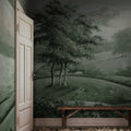 Hilltop House, Green Mural Wallpaper - room preview 03