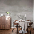 Seabirds, Beige Mural Wallpaper - room preview 03