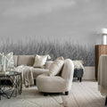 Scandinavian Reed, Black & White Mural Wallpaper - room preview 03