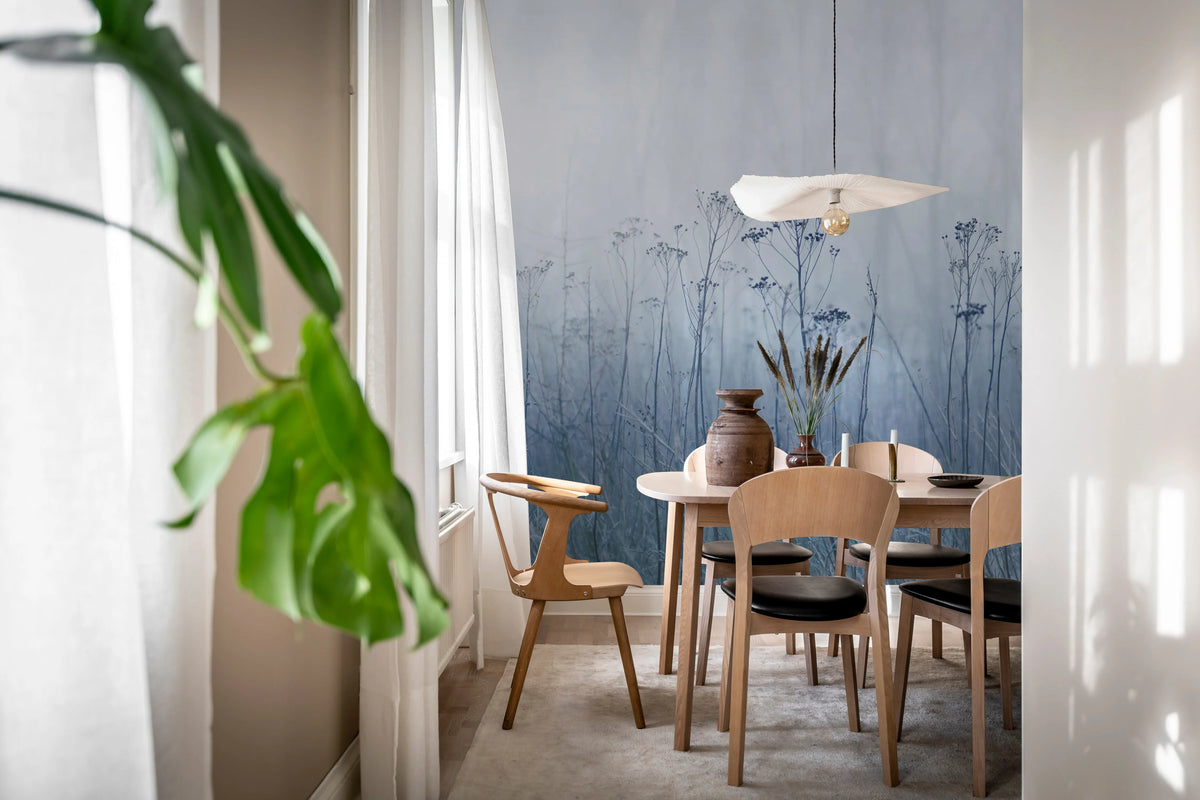 Autumn Haze, Blue Mural Wallpaper - room preview 03