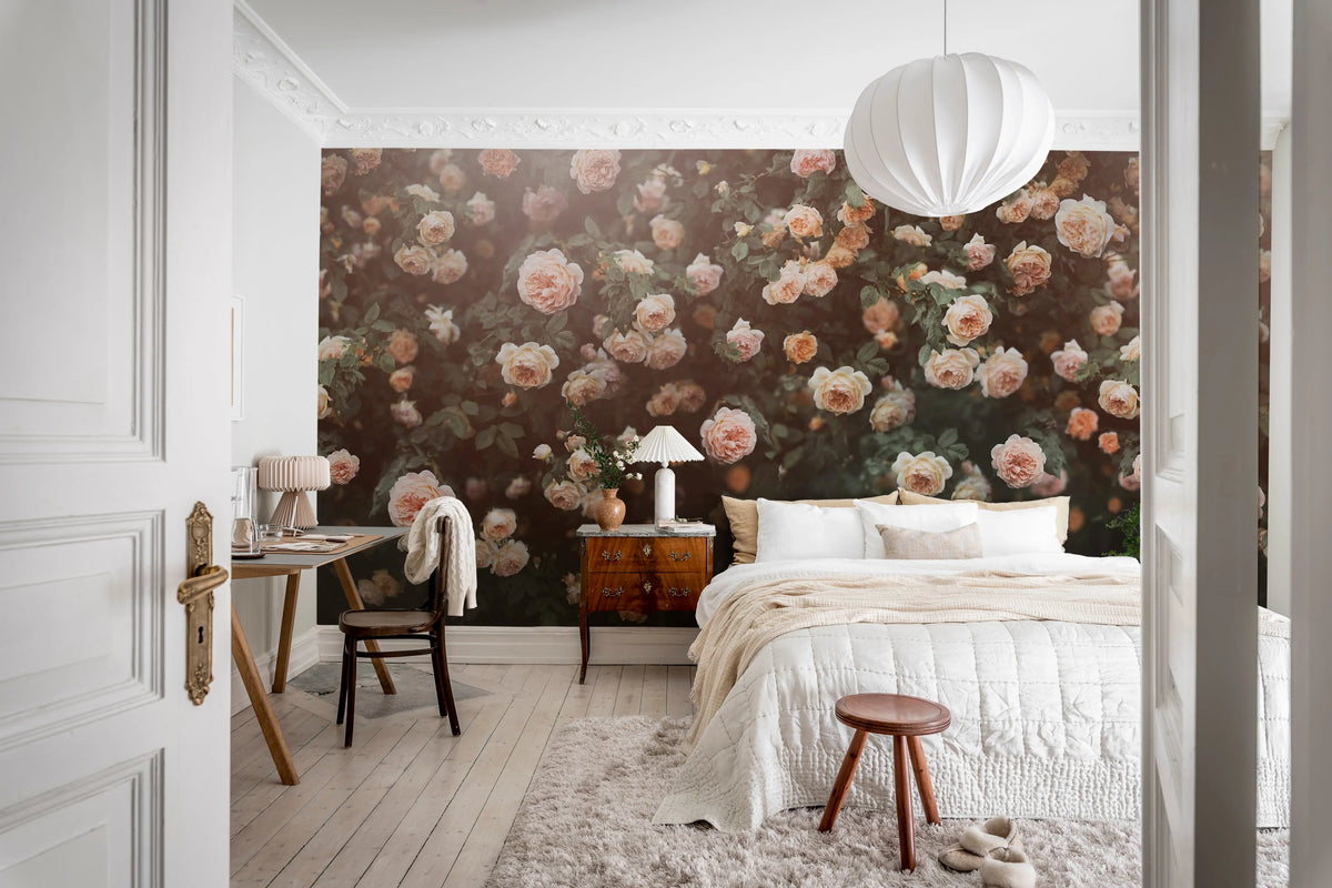 Regal Rose, Apricot Mural Wallpaper - room preview 03
