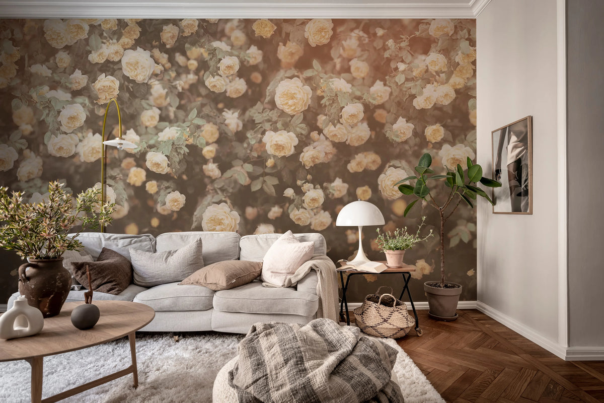 Regal Rose, Vintage Mural Wallpaper - room preview 03