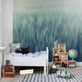 Rye Field, Turqouise Mural Wallpaper - room preview 03