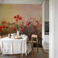 Poppy Field, Dawn Mural Wallpaper - room preview 03
