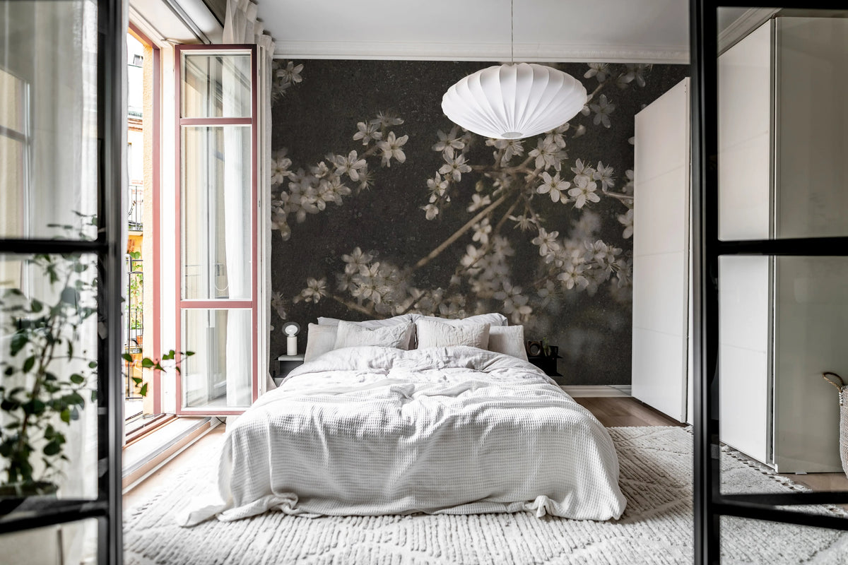 Apple Bloom, Dark Mural Wallpaper - room preview 03