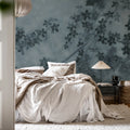 Apple Bloom, Blue Mural Wallpaper - room preview 03