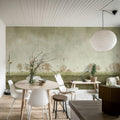 Scandinavian Landscape, Green Mural Wallpaper - room preview 03