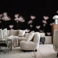 Astrantia, Dark Mural Wallpaper - room preview 03