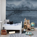 Crystal Water, Blue Mural Wallpaper - room preview 03