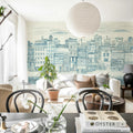 Harbor, Blue Mural Wallpaper - room preview 03