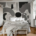 Color Clicks, Gray Mural Wallpaper - room preview 03