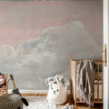 Up in the Clouds, Pink Mural Wallpaper - room preview 03