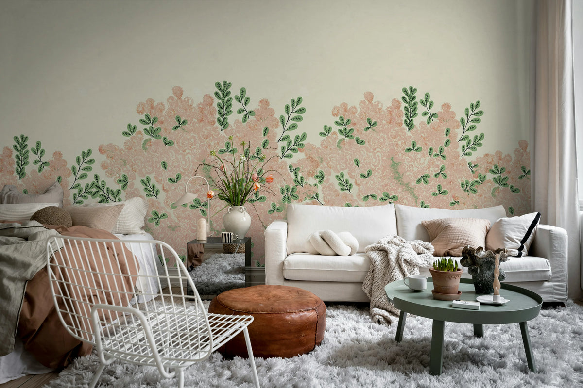 Beautiful Blossoms, Pink Mural Wallpaper - room preview 03