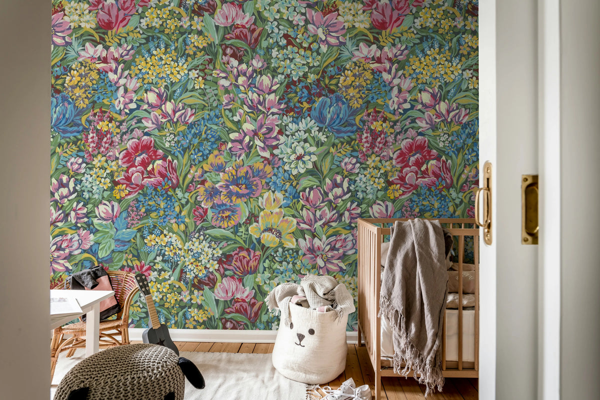 Floral Garden, Summer Mural Wallpaper - room preview 03