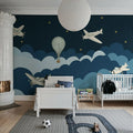 Fly Away, Dark Blue Mural Wallpaper - room preview 03