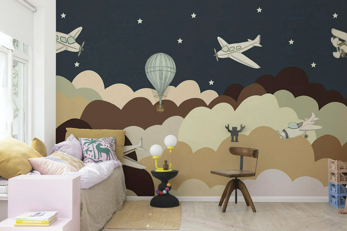 Fly Away, Brown Mural Wallpaper - room preview 03