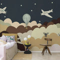 Fly Away, Brown Mural Wallpaper - room preview 03