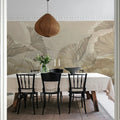 Shadow Leaf, Beige Mural Wallpaper - room preview 03
