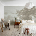 Vintage Tree, Beige Mural Wallpaper - room preview 03