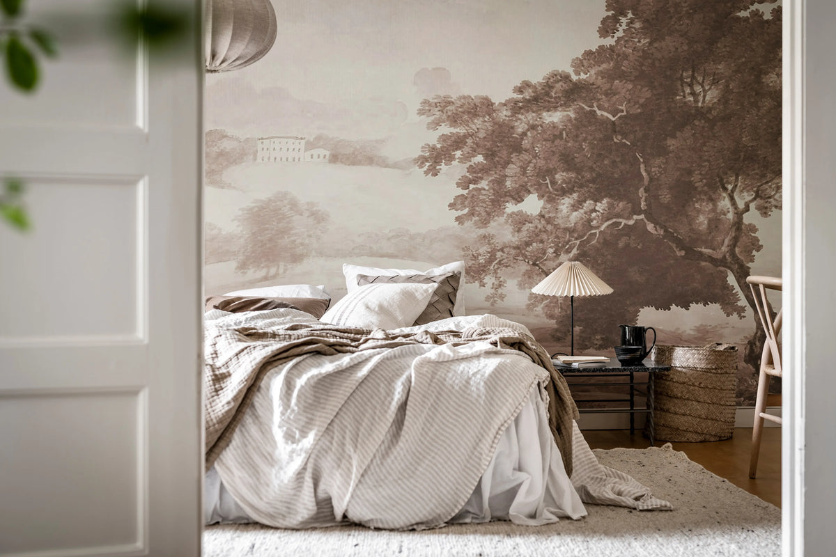 Vintage Tree, Rust Mural Wallpaper - room preview 03