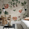 Romantic Garden, Pink Mural Wallpaper - room preview 03