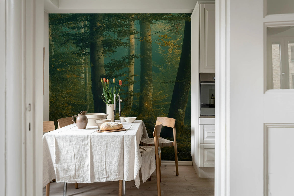Beech Forest Mural Wallpaper - room preview 03