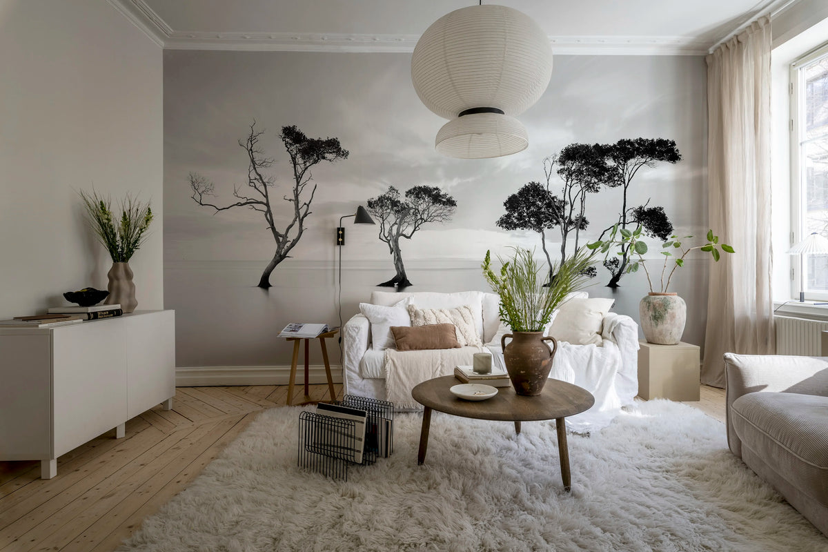 Peaceful Tree Mural Wallpaper - room preview 03