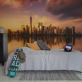 Sunset Skyline Mural Wallpaper - room preview 03