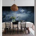 Midnight Flower Mural Wallpaper - room preview 03