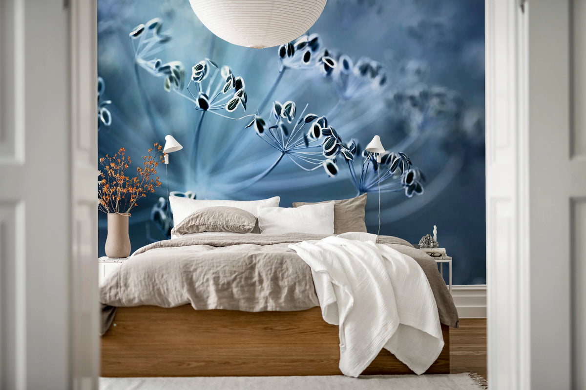 Blue Crown Dill Mural Wallpaper - room preview 03
